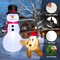Costway 6 FT Tall Inflatable Snowman and Dog Set Christmas Decoration w/ LED Lights
